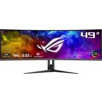 ASUS ROG Swift OLED PG49WCD - 49 Inch DQHD Curved Gaming Monitor - 144 Hz, 0.03ms GtG, G-Sync, FreeSync, HDR 400 - QD-OLED Panel, 32:9, 5120x1440, DP DSC, HDMI 2.1, USB Hub, 90W USB-C, Ergonomic