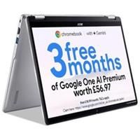 Acer Chromebook Spin 314 CP314-2HN Convertible Laptop - Intel Core i3-N305, 8GB, 128GB eMMC, Integrated Graphics, 14 Inch WUXGA Touchscreen, Google Chrome OS, Silver