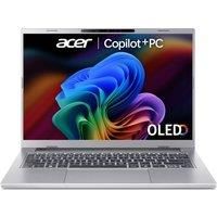 ACER Aspire 14 AI OLED 14" Laptop, Copilot PC - IntelCore? Ultra 7, 1 TB SSD, Silver, Silver/Grey