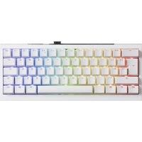 Ducky One X Mini Wireless Gaming Keyboard White – 60% Keyboard, Inductive Switches, Tri-Mode Connectivity USB-C, 2.4GHz, Bluetooth, Rapid Trigger, Adjustable Actuation, RGB, UK ISO, Quack Mechanics+