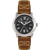 Brown Band Black Dial Watch
