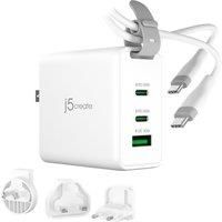 J5CREATE JUP3565CV-N 65 W GaN USB Charger - 1 m, White