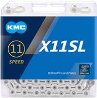 KMC 11 Speed Chain X11 SL Super Light Chains (KMC11S) Silver - Ref:H