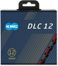 KMC Unisex/'s DLC 12 Speed Chain, Black/Red, 126 Link