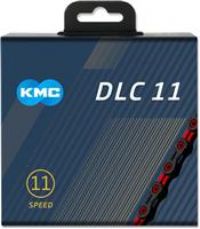 KMC Unisex/'s Black/Red DLC 11 Chain, 1/2” x 11/128”
