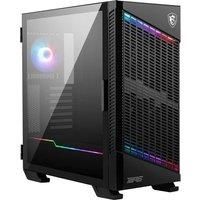 MSI MPG VELOX 100P AIRFLOW Mid-Tower PC Case - E-ATX Motherboard Capacity, Tempered Glass Door, Optimized for Airflow, Mystic Light, Supports 2 x 360mm Radiators & Side Ventilation Configurations