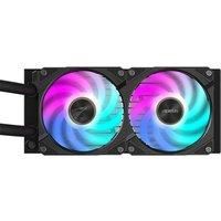 GIGABYTE AORUS WATERFORCE X II 240 AIO Liquid CPU Cooler- 2x120mm ARGB Fans, full-color LCD, MAGNETIC interlocking mechanism, DAISY-CHAIN, Intel LGA 1851 and AMD AM5 Compatible, 6 Year Warranty