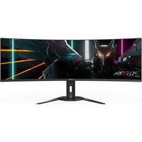 GIGABYTE AORUS CO49DQ UltraWide Dual Quad HD 49" Curved OLED Gaming Monitor - Black, Black