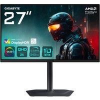 Gigabyte MO27Q2 27" OLED QHD Gaming Monitor - 2560 x 1440, 240Hz, 0.03ms, 250 cd/m², Display HDR True Black 400, HDMI 2.1, Displayport 1.4