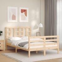 Bed Frame with Headboard 120x200 cm Solid Wood