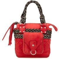 LOEWE Women's Preloved Braided Handle Satchel - Red Handbags