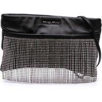 Miu Miu Women's Preloved Elegant Evening Bag with Sparkling Embellishments Chain in Black