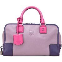 LOEWE Women's Preloved Leather Top Handle Bag - Purple Handbags