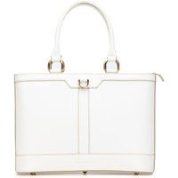 Burberry Women's Preloved Structured Leather Tote - White Handbags