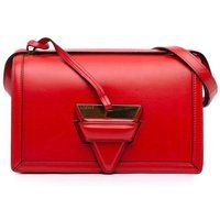 LOEWE Women's Preloved Leather Shoulder Bag - Red Crossbody Bags