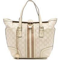 Gucci Women's Preloved Leather Top Handle Bag - White Handbags