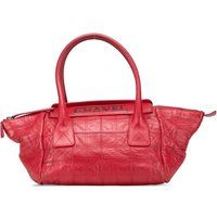 Chanel Women's Preloved Leather Structured Tote Bag Handbags in Red