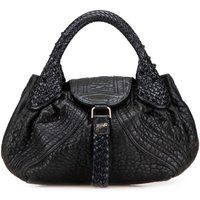 Fendi Women's Preloved Leather Top Handle Bag - Black Handbags