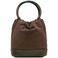 Gucci Women's Preloved Canvas Top Handle Bag - Brown Handbags