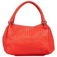 Bottega Veneta Women's Preloved Leather Handbag - Red Tote Bags