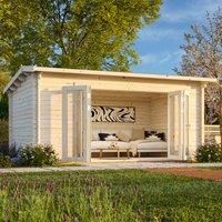 Palmako Ines 5.1m x 3.3mm Log Cabin Garden Room (44mm)