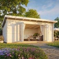 Palmako Lea 5.4m x 3.9m Log Cabin Garden Office (44mm)