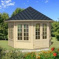 Palmako Veronica 3.4m x 3.4m Log Cabin (34mm)  7 Windows