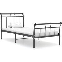 Bed Frame Black Metal 100x200 cm