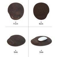 Vintage calfskin mouse pad, ergonomic, durable, thick, non-slip, with a comfortable wrist support, suitable for home and office