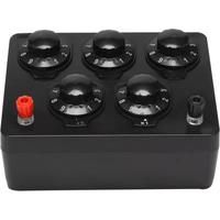 Black Resistance Box Iron Variable Decade Resistor Resistance Box 0-9999.9 Ohm 165X125X60Mm forPhysical Teaching