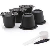 5 Reusable Nespresso Capsules Refillable Coffee Capsule Filter with Nespresso Coffee Machines with