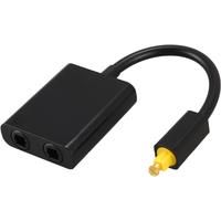 Digital SPDIF Optical Audio Splitter 2 Way Toslink Splitter Adapter 1 Input 2 Output SPDIF Optical