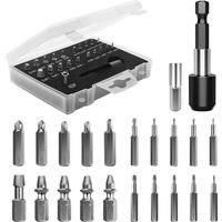 Damaged Screw Extractor Set,22 PCS Stripped Screw Extractor Kit, HSS Broken Screw Remover Set with