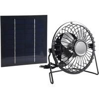 Mini Solar Panel Powered Ventilator Fan Portable 5W 4 Inch Greenhouse Solar Exhaust Fan for Office Outdoor