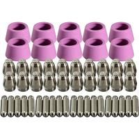 50Pcs Plasma Cutter Torch Consumables Electrode Nozzles Cups Kit For AG-60 SG-55 WSD-60 Fit CUT-60 LGK-60 Plasma Cutter