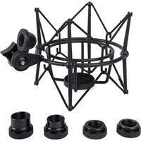 Microphone Shock Mount Adjustable Mount Recording Mic Stand Metal Bracket Pod Microphone Stand