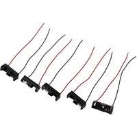 5pcs 4.3" Wire Leads Black Battery Storage Slot Holder 1 x 12V 23A/27A