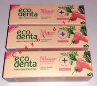 Ecodenta Strawberry and Carrot Kids Toothpaste x3