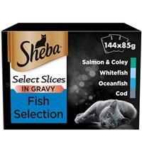 Sheba Pouches Select Slices 12 x 85g - Fish Collection in Gravy