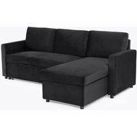 Luna Corner Sofa Bed With Storage - Black Or Blue