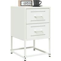 Bedside Cabinets 2 pcs White 36x39x60.5 cm Steel