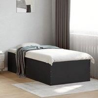 Bed Frame without Mattress Black 90x190 cm Single