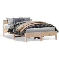 Bed Frame without Mattress 150x200 cm King Size Solid Wood Pine