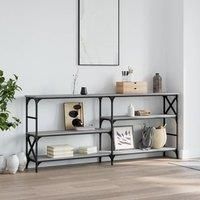 Console Table Grey Sonoma 180x29x76.5 cm Engineered Wood