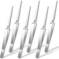 Craft Tweezers, 6 Pieces Locking Tweezers Reverse Tweezers for Crafting Jewelry Making Electronics