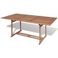 Garden Table 180x90x75 cm Solid Teak Wood