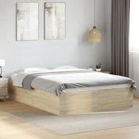 Bed Frame without Mattress Sonoma Oak 120x200 cm