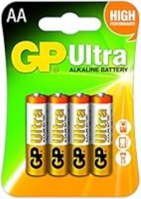 GP Ultra Alkaline AA card of 4