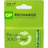Rechargeable AAA Battery 4 Pack, Green
