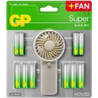GP Batteries GP Battery Operated Handheld Mini Fan with 12xAA 12xAAA